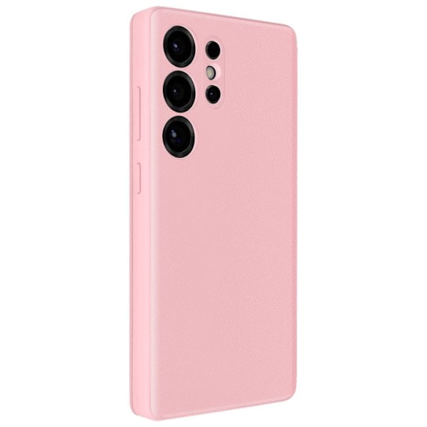 Nahkakotelo Galaxy S25 Ultra -näyttöikkunalla ja korttipaikalla, Vaaleanpunainen Rosa