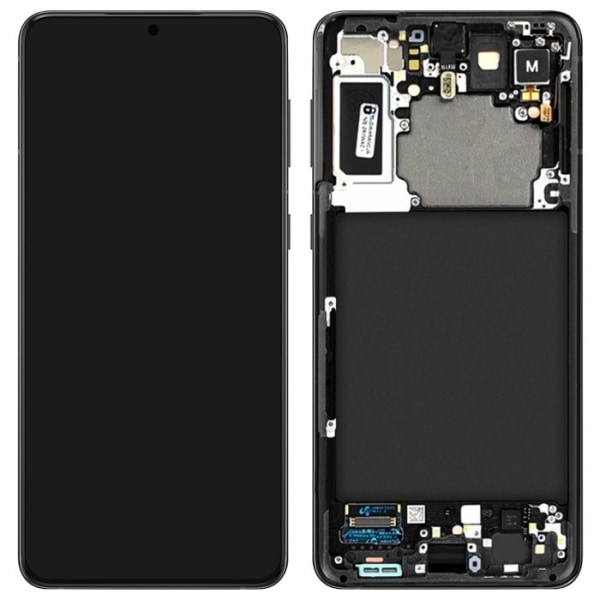 LCD-näyttö - Samsung - Galaxy S21 Plus - Alkuperäinen kosketusnäyttö - Musta väri - Helppo asennus Svart