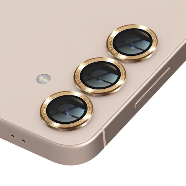 Härdat glas kamera för Samsung Galaxy S25 Plus Riptålig Guld Gul