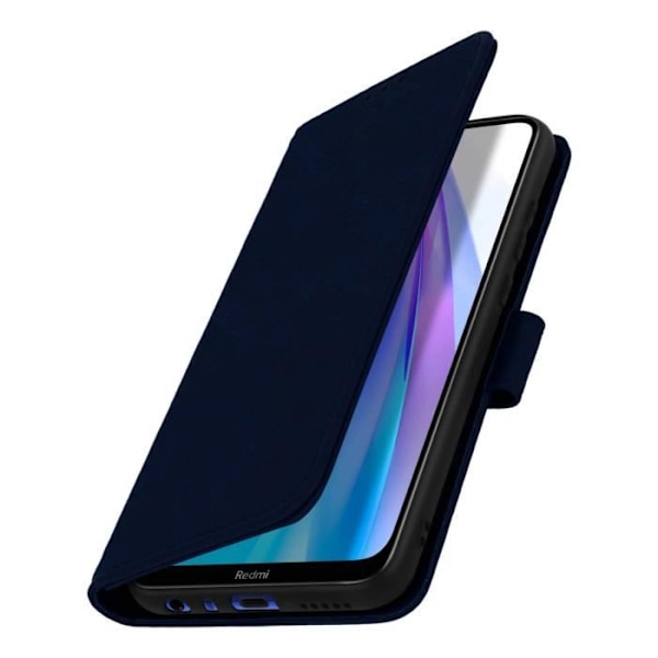 Etui - AVIZAR - Xiaomi Redmi Note 8T - Mjuk - Magnetisk - Mörknatt Midnattsblå