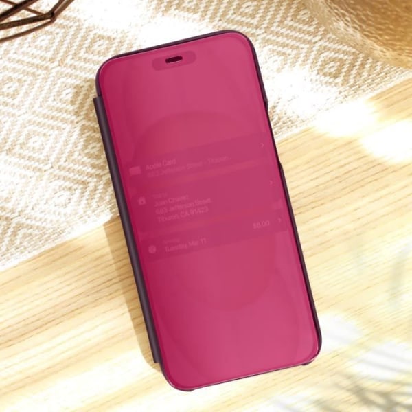 AVIZAR iPhone 15 Plus Fodral - Spegelskydd - Lila - Spegeleffekt - Stativfunktion Lila
