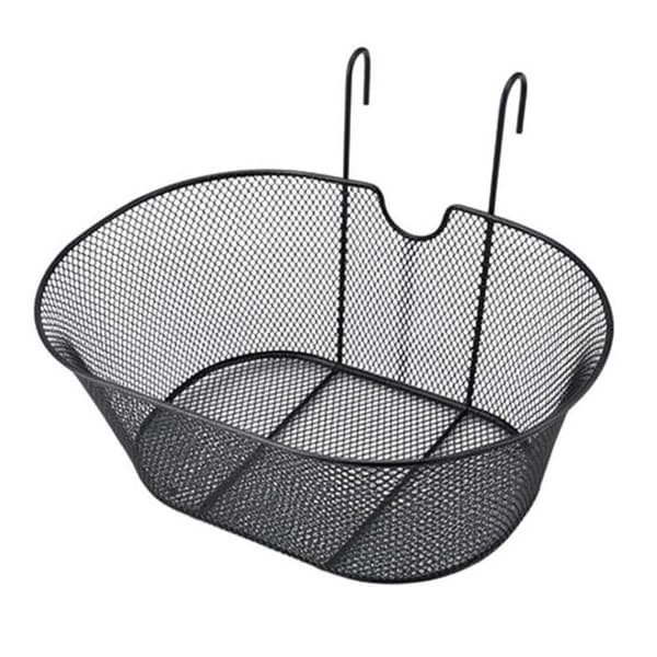 Oval Metal Cykelkurv til Indkøb og Tilbehør Sort