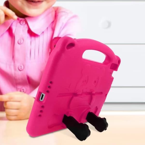 Coque iPad 2019 10.2 - AVISERA - Panda Barn - Skum EVA - Stötsäker - Videostöd Ros