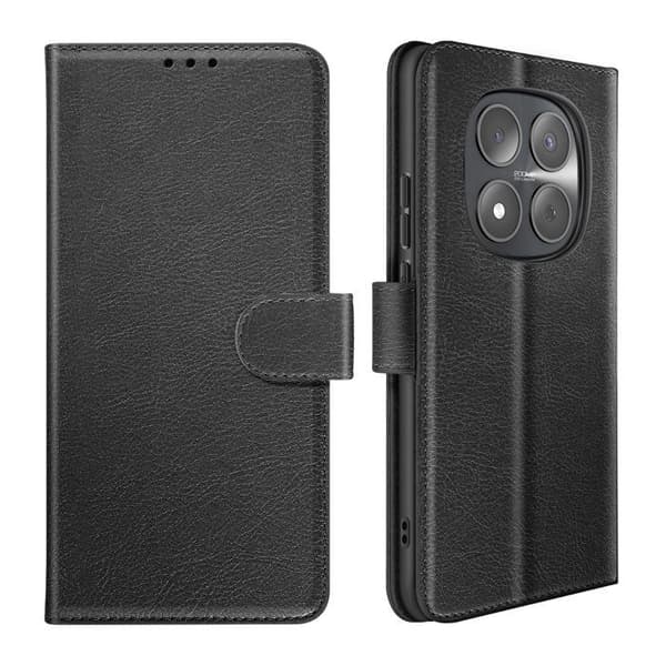 Pungetui til Redmi Note 15 Pro 5G Chesterfield Grainet Standfunktion Sort Svart