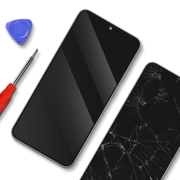 Fullskärm AMOLED för Galaxy S25 Plus Service Pack med Samsung Silver Chassi Grå