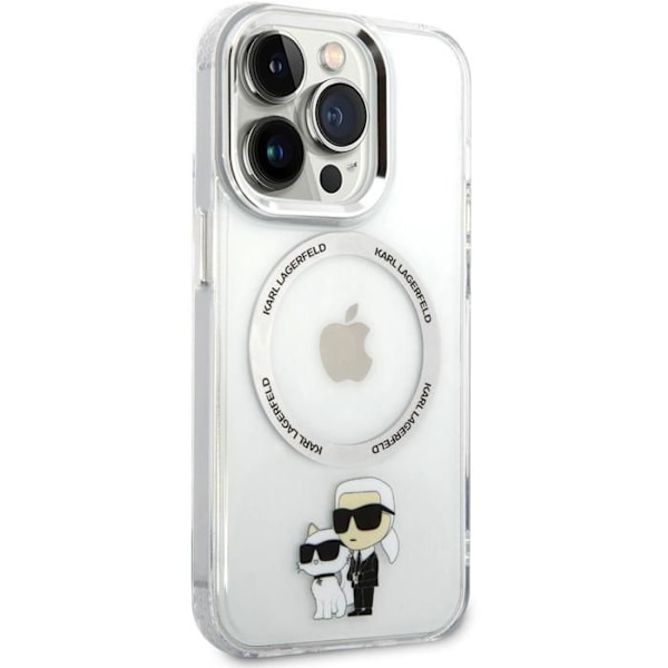 Karl Lagerfeld IML Karl ja Choupette NFT MagSafe Takakansi iPhone 15 Pro Läpinäkyvä