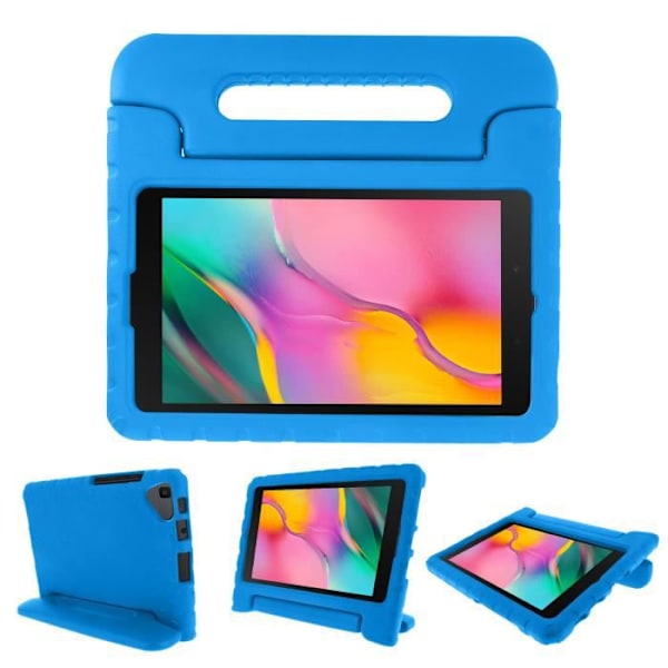 Coque - Samsung - Galaxy Tab A 8.0 2019 - Stødabsorberende Beskyttelse - Indbygget Håndtag - Børn Blå Blå