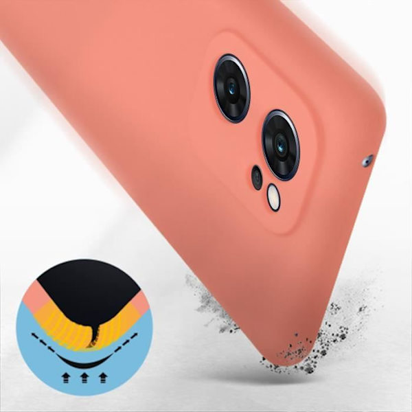 Skyddsskal - Oppo - Find X5 Lite - Semihård silikon - Soft-touch finish - Rosa Rosa