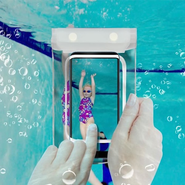 Vandtæt Sleeve - AVIZAR - Universel - IP68 - Taktile Transparent - Hvid Vit