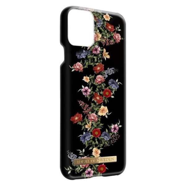 Coque iPhone 11 Pro - Ideal of Sweden - Floral Mørk - Slidstærk - Sort - Rigide Svart
