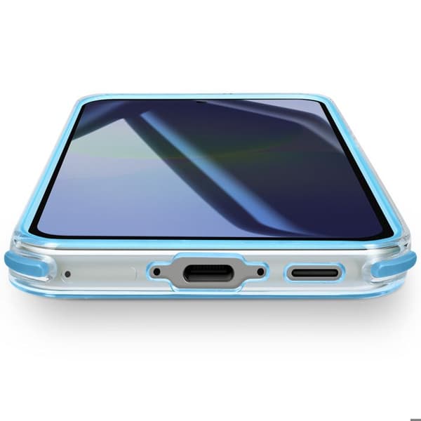 Skydd för Galaxy A37 Förstärkt Design Bi-Material Texturerad Halkfri Blå Blå