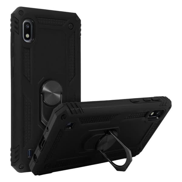 Coque - ADBEN - Galaxy A10 - Bi-materialer - Holdring - Video support sort Svart