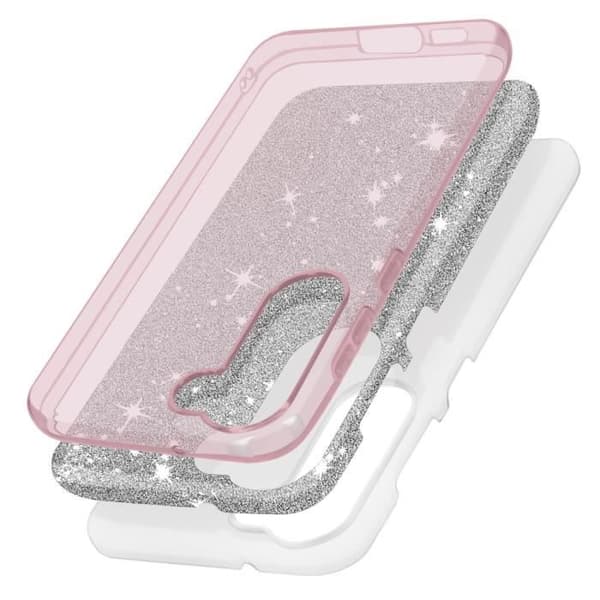 Fodral - AVIZAR - Spark Case - Samsung Galaxy S23 Plus - Rosa - Semi-styv - Glittrande Ros