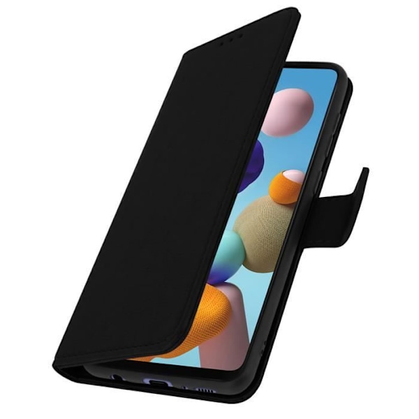Samsung Galaxy A21s - AVIZAR - Täyskotelo - Korttipidike - Videotuki - Musta Svart