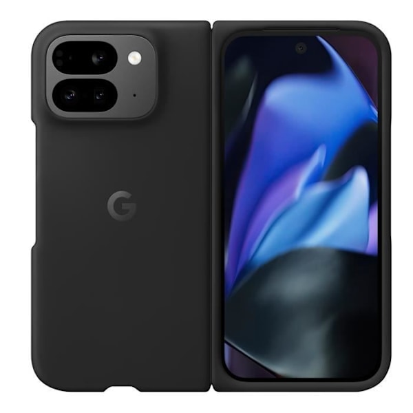 Original Google Pixel 9 Pro Fold Matte Soft Touch Camera Protected Case Google Black Svart