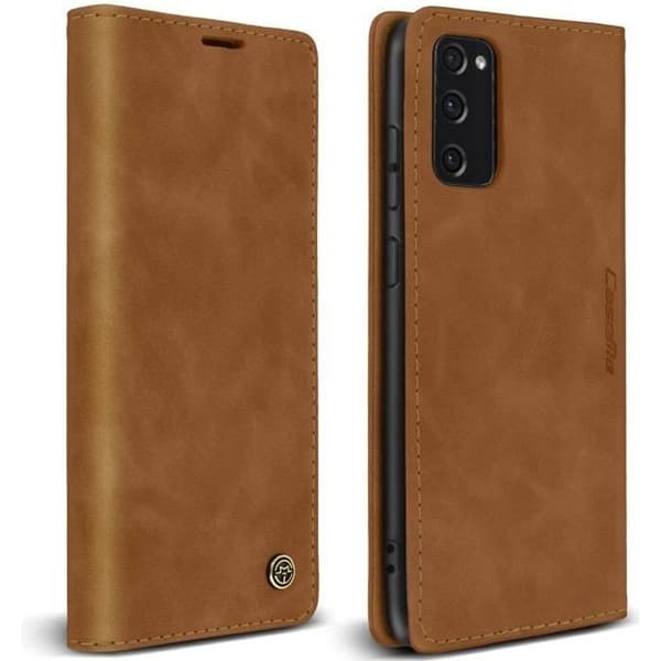 Pungetui - AVIZAR - Samsung Galaxy S20 FE - Vintage læder - Videostøtte - Camel Kamel