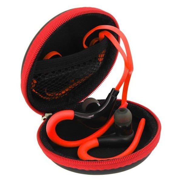 Sporthörlurar - AVIZAR - Röd - Bluetooth - In-ear - Fjärrkontroll + Mikrofon Röd