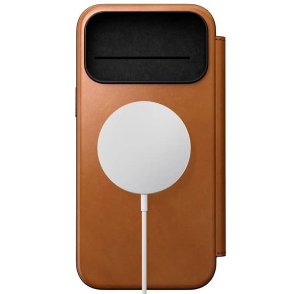 iPhone 18 Pro Max Etui i Læder Kompatibel med MagSafe og Qi2 Stødabsorberende Nomad Brun brun