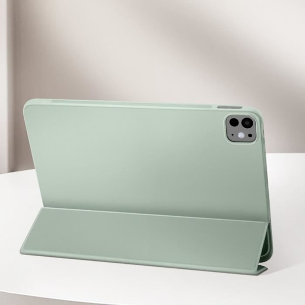 Etui til iPad Pro 13 2024 Foldbar Flip Multi-Position Stand Bleg Grøn Grön