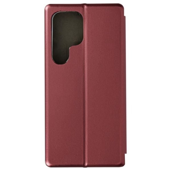 Fodral för Samsung Galaxy S24 Ultra Flip Card Holder Support Video Burgundy Röd