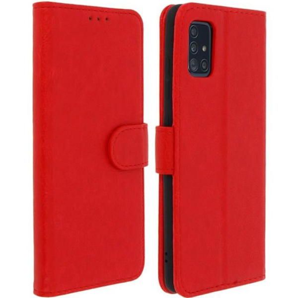 Samsung Galaxy A51 - AVIZAR - Kattava suojakotelo - Punainen - Silikoni geeli - Tukitoiminto Röd