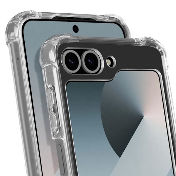Suojakuori Samsung Galaxy Z Flip 6:lle - AVIZAR - Iskunkestävät joustavat vahvistetut kulmat - Läpinäkyvä Transparent