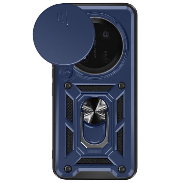 Coque til Honor Magic 7 Lite - Mayaxess - Mørkeblå - Stødabsorberende - Støtte Ring - Kameradæksel Blå