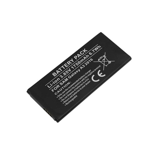 Batteri kompatibel med Samsung Galaxy A3 2016 Li-ion 3,85V 1750mAh 6.7Wh