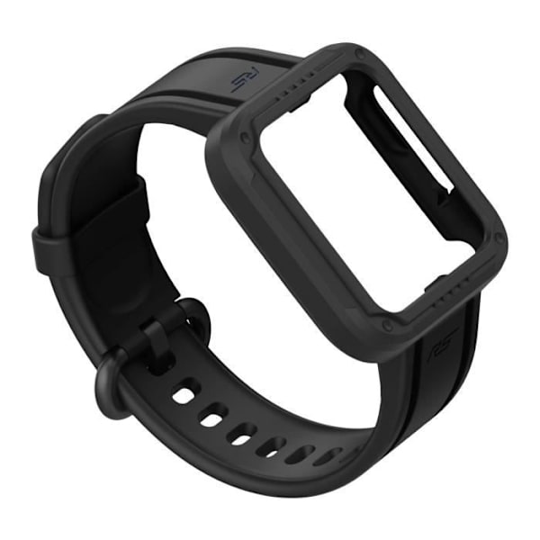 AVIZAR armbånd til Xiaomi Redmi Watch 2 Lite i sort silikone med hævede kanter og justerbar rem Svart