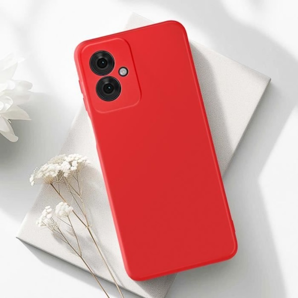 Motorola Moto G55 Puolijäykkä Pehmeä kosketus Anti-jäljet Punainen Röd