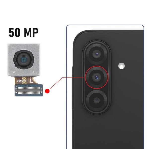 Bagkamera - SAMSUNG - Galaxy A26/A17 - 50MP - Sort - Vidvinkel Sensor Svart