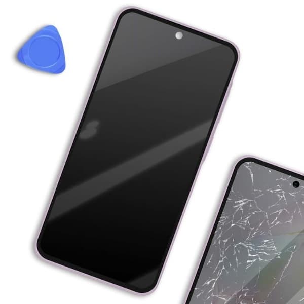 Skärm för Samsung Galaxy A35 LCD + Touchglas + Original Samsung Chassi Lavendel Lila