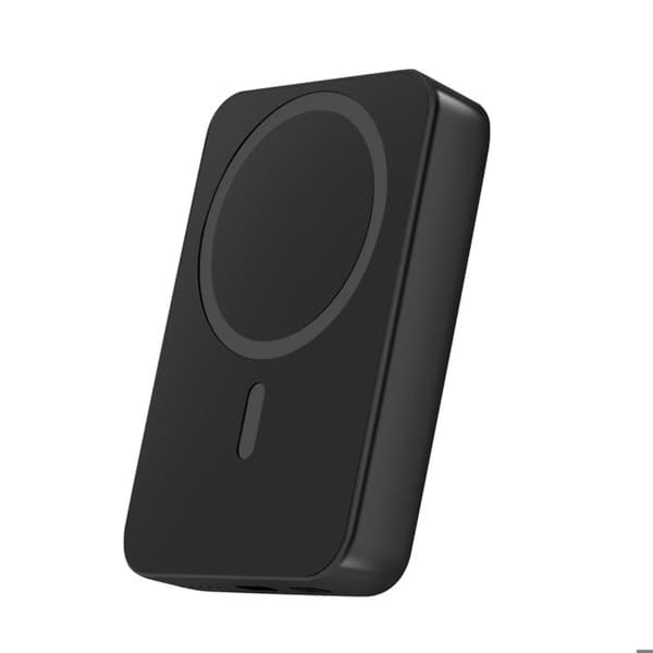 Extern Batteri - BWOO - MagSafe 10000mAh - USB-C 20W - Fällbart Stöd - Svart Svart