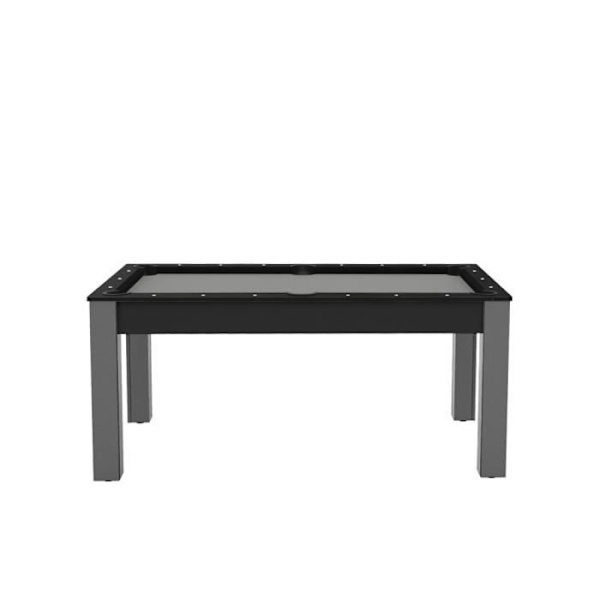 Florida biljardipöytä muunnettavissa ruokapöydäksi - 6 hengelle - mustarakeinen harmaa matto - MDF - 183x43x13cm Flerfärgad