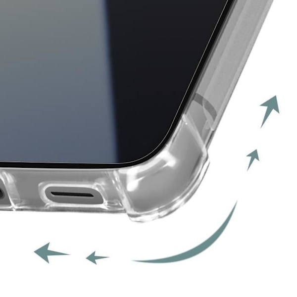 AVIZAR-kotelo Google Pixel 7a:lle - Iskunkestävät vahvistetut kulmat + 9H läpinäkyvä karkaistu lasi Transparent