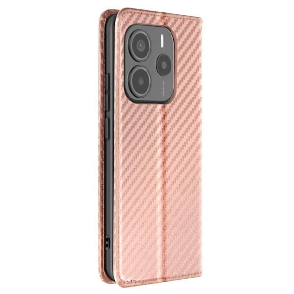 Kolfodral för Xiaomi Redmi Note 14 5G Plånbok Stöd för Video Rosé Champagne Rosa