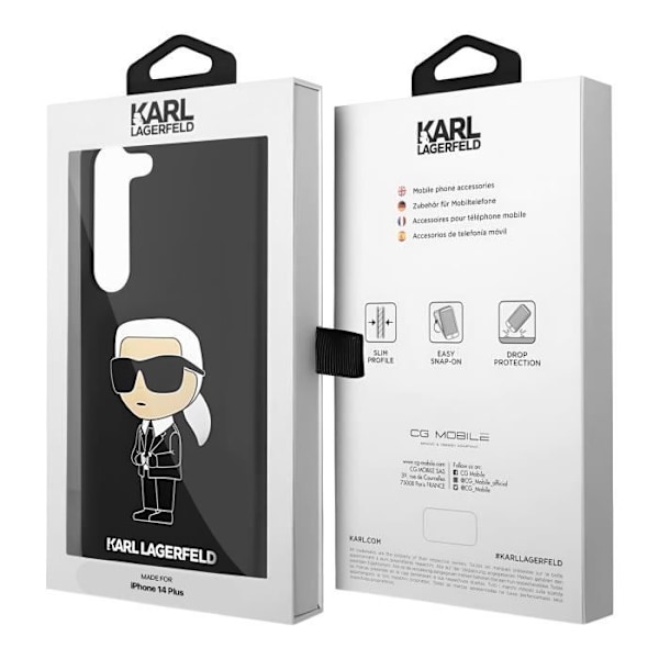 Fodral till Samsung Galaxy S23 Bi-material Raised Edges Karl Lagerfeld Svart Svart