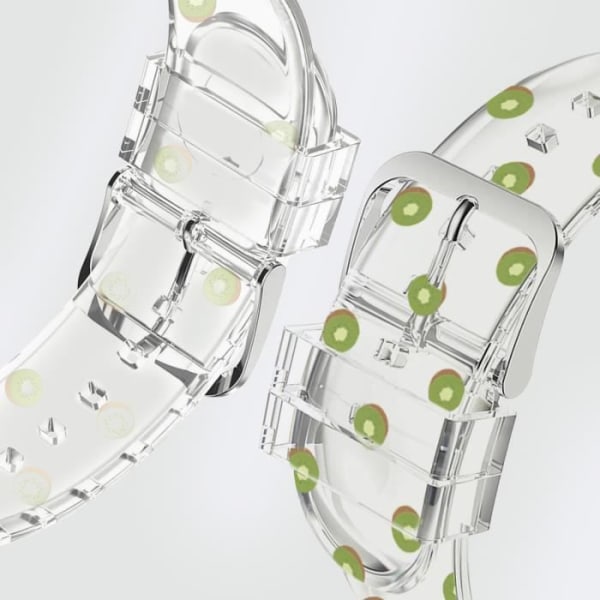 Gennemsigtig blød rem med Kiwi-mønster til Apple Watch 41mm/40mm/38mm - AVIZAR Transparent