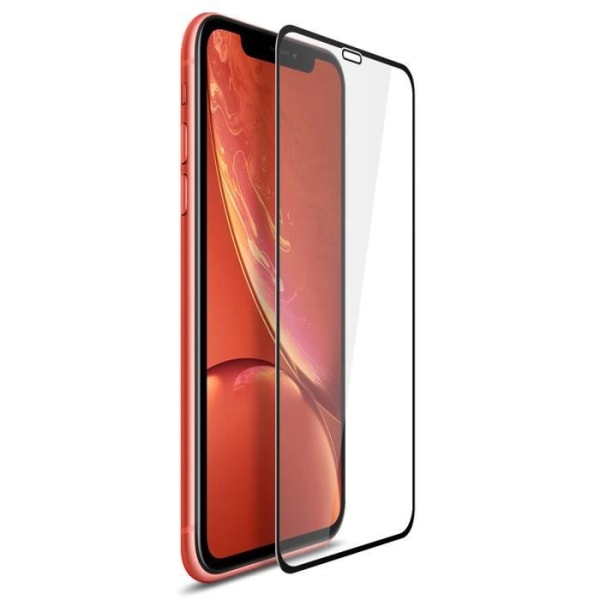 iPhone XR Film Ultrakestävä karkaistu lasi 9H Hardness Musta ääriviivat