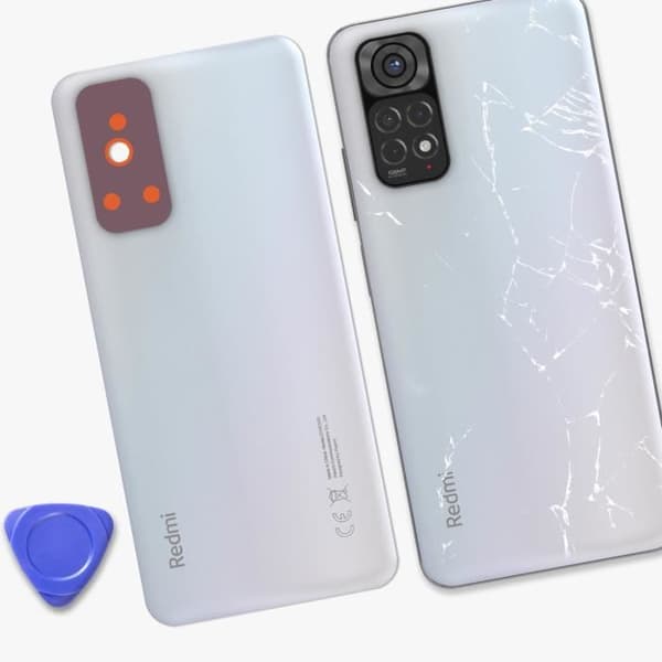 Bakre glas för Xiaomi Redmi Note 11s - XIAOMI - Vit - Service Pack - Original Vit