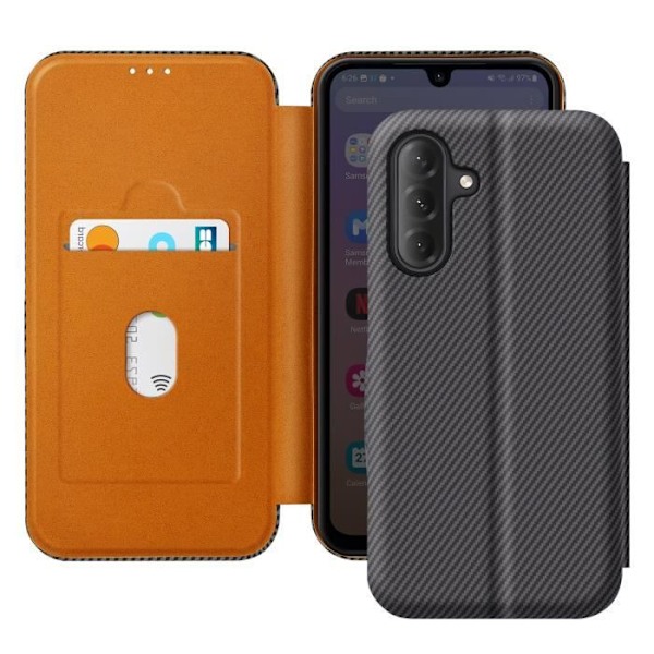 Kolfodral för Samsung Galaxy A26 Kortfack Anti-RFID Stöd Mörkgrå Grå