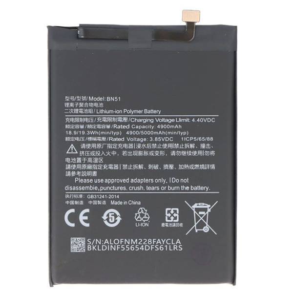 Batteri - AVIZAR - Redmi 8 / 8A - 5000mAh - 3,85V - Li-Polymer