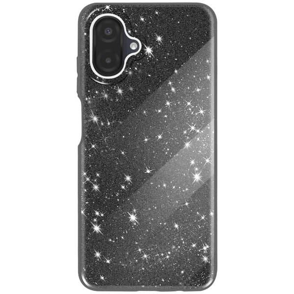 Cover til Galaxy A07 Bi-Materiale Design og Glitrende Finish Sort Svart