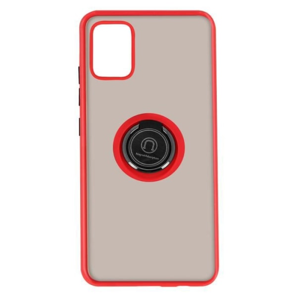 Samsung Galaxy A51 Taske - AVIZAR - Bi-materiale - Metalring - Supportfunktion - Rød Röd