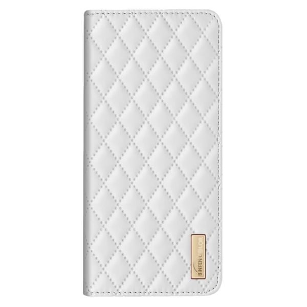 Taske til Xiaomi Poco F6 Quilted Style Flip Card Holder Support Hvid Vit