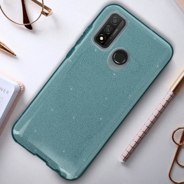 Huawei P smart 2020 Case Glitter Irrotettava Silikoni Puolijäykkä Sininen