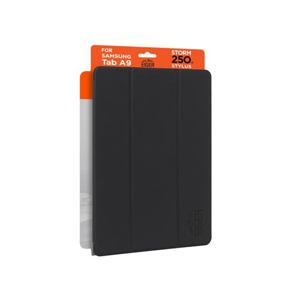 Folio Magnetisk Etui til Galaxy Tab A9 / A11 med Stylus Plads Eiger Sort Svart