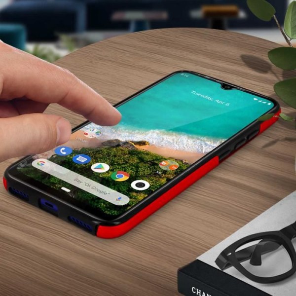 Xiaomi Mi A3 Hard Back Full Front Mjukt Fodral Röd