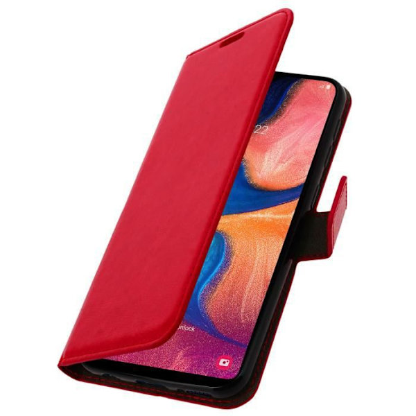 Samsung Galaxy A02 - AVIZAR - Vintagetyylinen - Punainen - Pehmeä - Magneettinen kotelo Röd