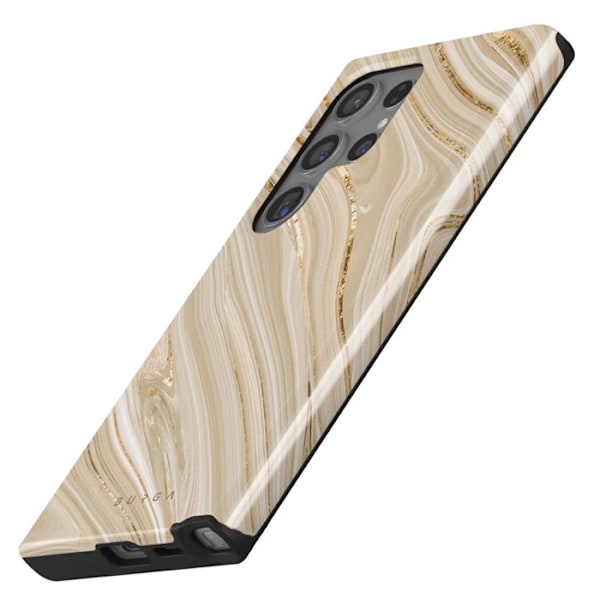 Coque för Samsung Galaxy S24 Ultra Elegant Mönster Full Glam Burga Guld Gul